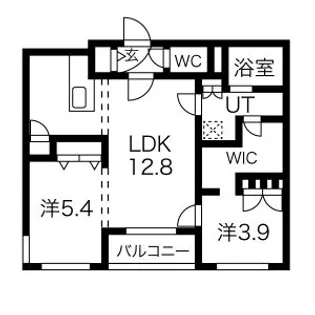 カレラ菊水【4階】の間取り