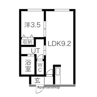 ECOA厚別中央【202号室】の間取り
