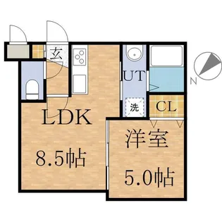 グランディール南郷13【305号室】の間取り