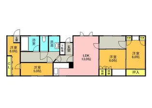 川畑ビルAB【A001号室】の間取り
