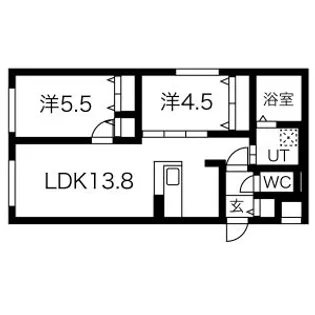 エスグラン大谷地【2階】の間取り