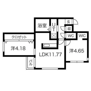 ラ・シュエットシエル【2階】の間取り