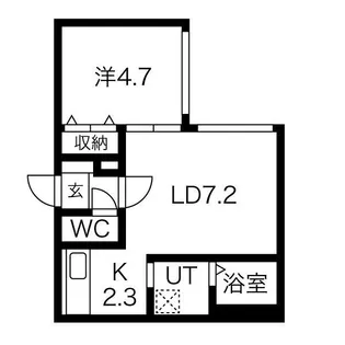 Y’Sフェリーチェ南郷【2階】の間取り