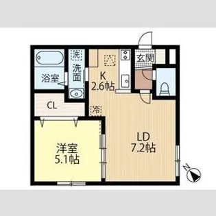 LA CONFORTO野幌【207号室】の間取り