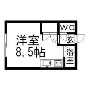 ヴェルディ厚別【201号室】の間取り