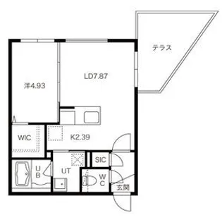 グロワール平和通 (GLOIR平和通)【1階】の間取り