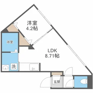 レジデンス菊水【5階】の間取り