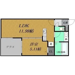 クレステージ西岡【1階】の間取り