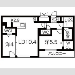 アルファスクエア菊水2条【00403号室】の間取り