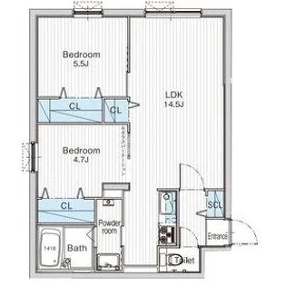 JANUS(ジェイナス)RESIDENCES南平岸ステージ【2階】の間取り