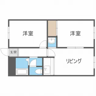 アルファレジデンス新札幌【306号室】の間取り