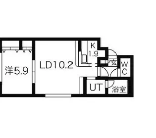 1LDKの間取り画像
