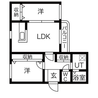 メープル北郷【2階】の間取り