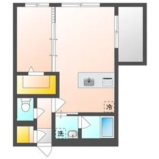 カレラ学園前【1階】の間取り