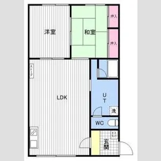 シャルム高瀬【1階】の間取り