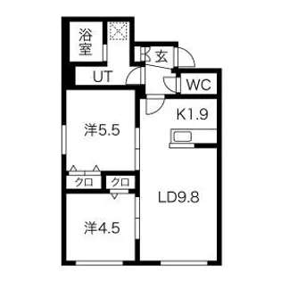 ラグジースペース南郷【3階】の間取り
