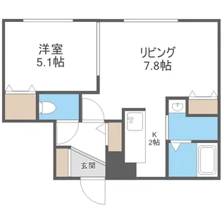 北海道札幌市白石区菊水七条2丁目【マンション】の間取り