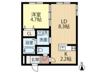 LOTUS FLEUR1【2階】の間取り