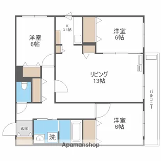 ZABO HILLS TOYOHIRA EAST・WEST【2階】の間取り