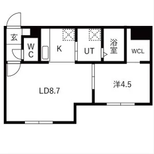 レトワール平岸【403号室】の間取り
