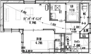 仮)菊水4ー2MS【203号室】の間取り