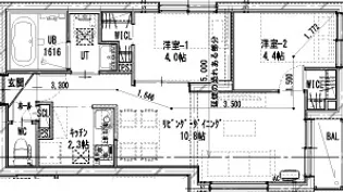 仮)菊水4ー2MS【405号室】の間取り