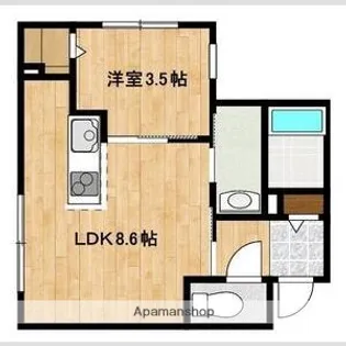 KENT COLLECTION野幌駅前【405号室】の間取り