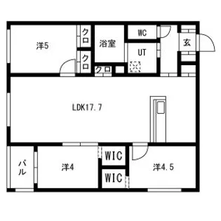 仮)月寒西1ー9MS【2階】の間取り