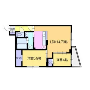 仮)ヴォヤージュ菊水【103号室】の間取り