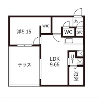仮)GAー厚別中央3ー3MS【1階】の間取り