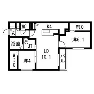 仮)豊平1ー6MS【2階】の間取り