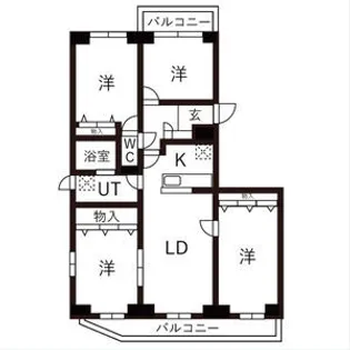 BRO北野【00104号室】の間取り