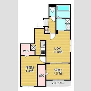 DORMIRE新札幌【4階】の間取り