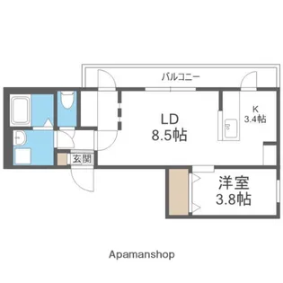 Sequence新札幌【1階】の間取り