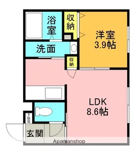 マリオット共栄町【306号室】の間取り