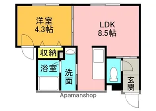 マリオット共栄町【105号室】の間取り