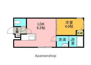 マリオットFビレッジ【203号室】の間取り