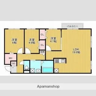 仮)平岸5−13【4階】の間取り
