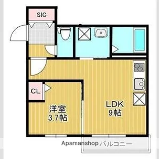 仮)平岸5−13【402号室】の間取り