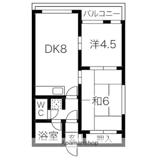 第11ハイツノースリヴァー白石【303号室】の間取り