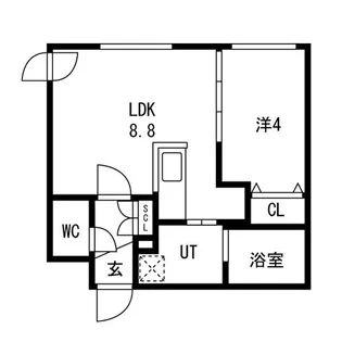 ONE STAGEひばりが丘Ⅱ【101号室】の間取り