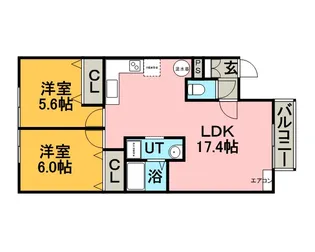 ブラウン厚別西【303号室】の間取り