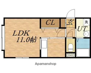 グランシエル【102号室】の間取り