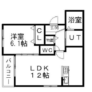 グランツ中の島【2階】の間取り