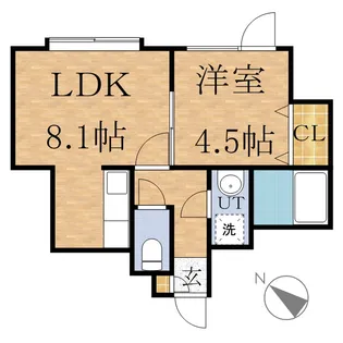 ラパス清田【203号室】の間取り