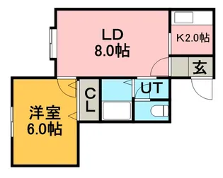 フラット平岡【103号室】の間取り