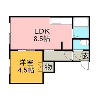 サウス厚別【2階】の間取り