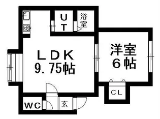 カーム厚別【101号室】の間取り