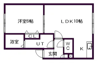ブルーウインド【101号室】の間取り