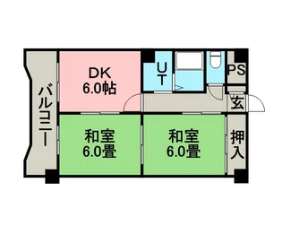 第20松井ビル【6階】の間取り